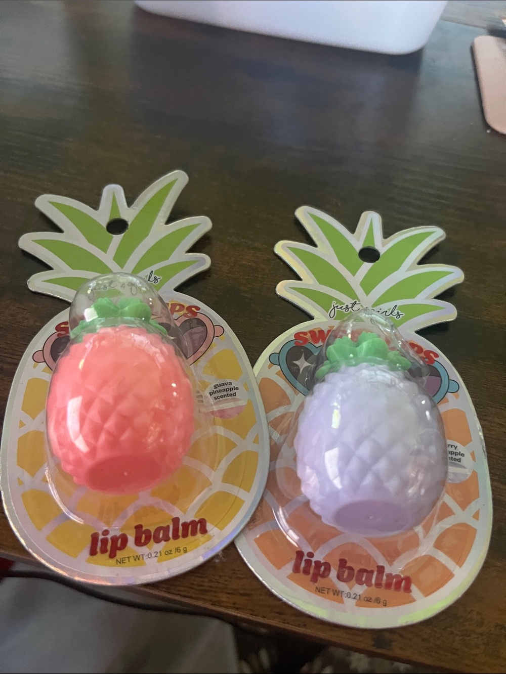 Pineapple-Shaped Lip Balm Duo